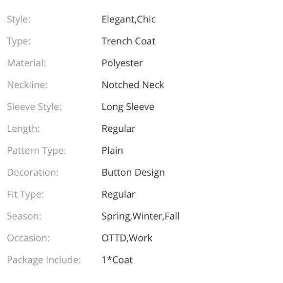 🧥🆕 Button Design Mid-Length Sleeve Casual Coat - Picture 5 of 5